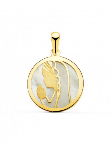 18K MEDALLA ORO AMARILLO VIRGEN NIÑA...