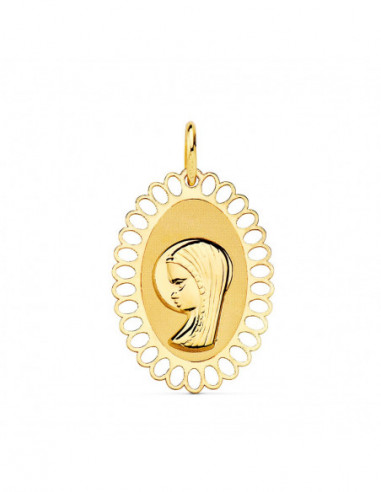 18K MEDALLA VIRGEN NIÑA CERCO OVAL... 18K MEDALLA VIRGEN NIÑA CERCO OVAL...