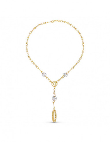 18K GARGANTILLA ORO BICOLOR MOTIVOS Y...