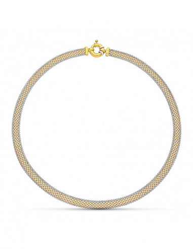 18K GARGANTILLA ORO BICOLOR MALLA 43CM