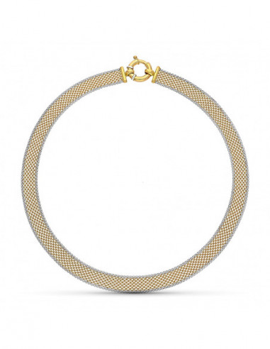 18K GARGANTILLA ORO BICOLOR MALLA 43CM