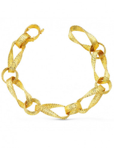 18K PULSERA ORO AMARILLO ESLABONES...
