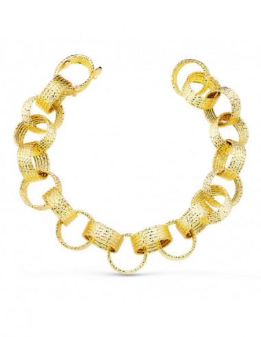 18K PULSERA ORO AMARILLO ESLABONES...