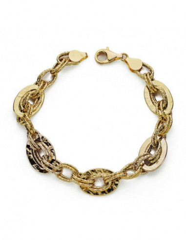 18K PULSERA BICOLOR 19.5 CM