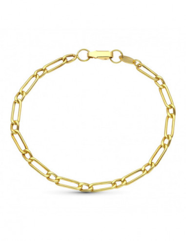 18K PULSERA ORO UNO POR UNO HUECA