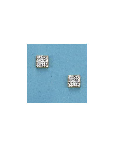 18K PENDIENTES ORO BICOLOR CIRCONITAS...