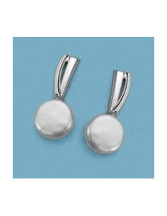 18K PENDIENTES ORO BLANCO...