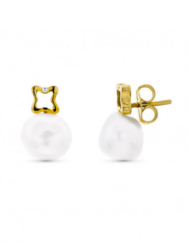 18K PENDIENTES ORO AMARILLO MOTIVO...