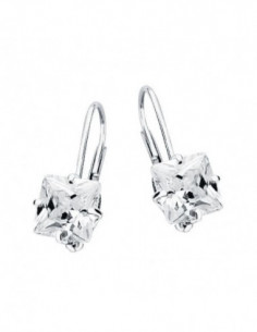 18K PENDIENTES ORO BLANCO...