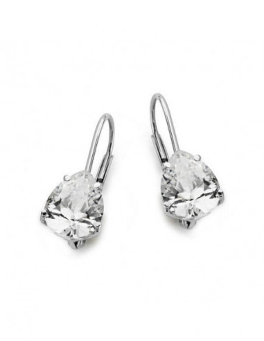 18K PENDIENTES CIRCONITA PERA ORO...