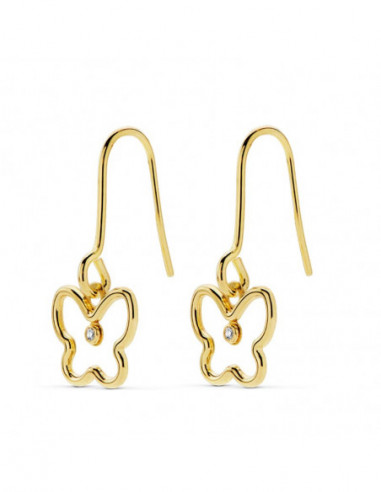 18K PENDIENTES MARIPOSA CIRCONITAS...