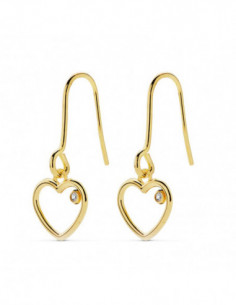 18K PENDIENTES CORAZON...