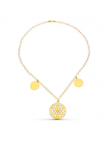 18K GARGANTILLA ORO AMARILLO CIRCULOS...