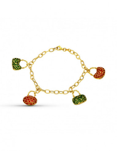 18K PULSERA ORO AMARILLO MOTIVOS...
