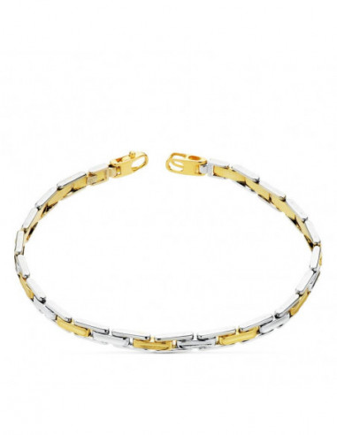 18K PULSERA BICOLOR 21.5 CM