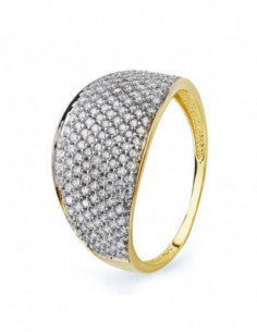 18K SORTIJA BICOLOR CIRCONITAS