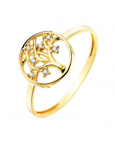 18K SORTIJA ORO AMARILLO ARBOL DE LA...