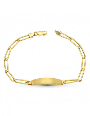 18K ESCLAVA ORO AMARILLO HUECA 18.5...