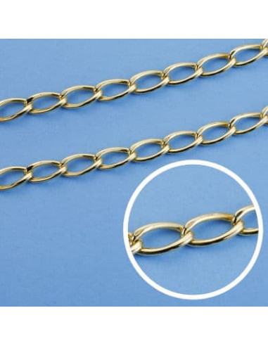 18K CADENA ROMBO HUECA 50 CM 5 MM