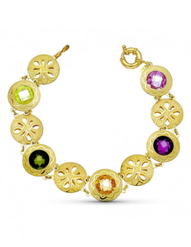 18K PULSERA ORO AMARILLO LASER...