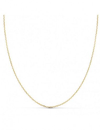 18K CADENA MACIZA FORZADA 50 CM 0.06 MM