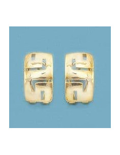 18K PENDIENTES GRECA CALADA