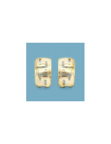 18K PENDIENTES GRECA CALADA
