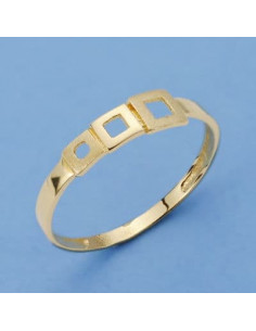 18K SORTIJA COMUNION CUADRADOS