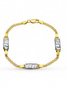 18k PULSERA ORO BICOLOR...