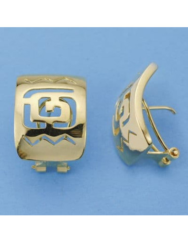 18K PENDIENTES CALADOS 20X15 MM
