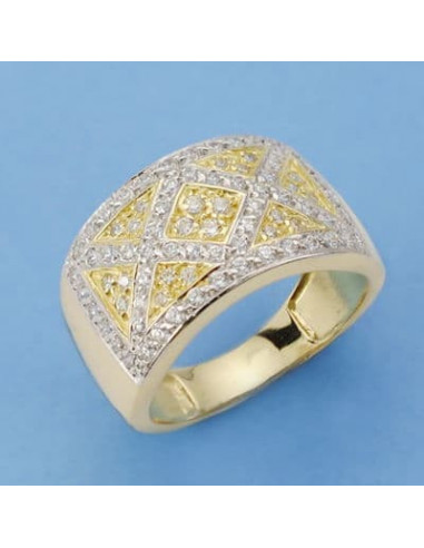 18K SORTIJA BICOLOR CIRCONITAS