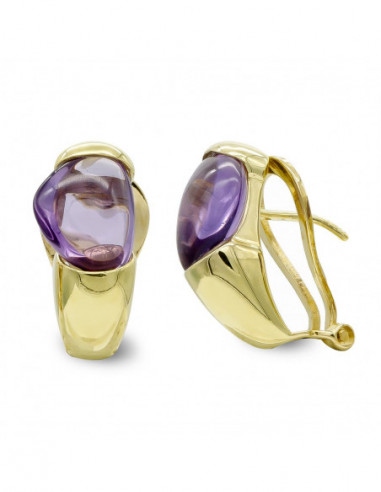 18K PENDIENTES ORO AMARILLO PIEDRA DE...