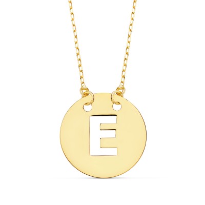 18K COLGANTE LETRA  E  15...