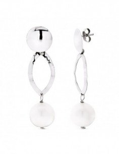 18K PENDIENTES ORO BLANCO...