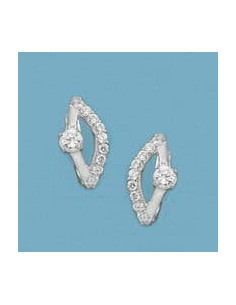 18K PENDIENTES ORO BLANCO