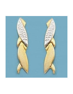 18K PENDIENTES BICOLOR...