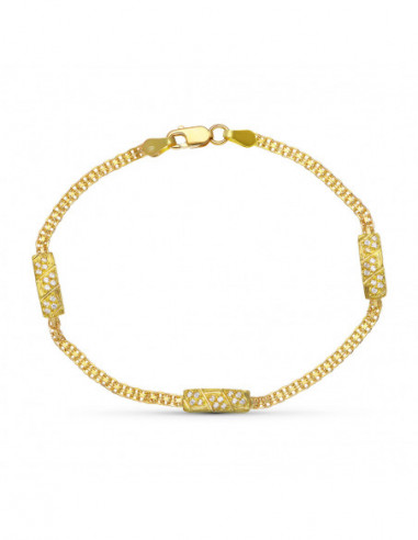 18K PULSERA ORO AMARILLO CIRCONITAS