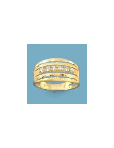 18K SORTIJA ORO AMARILLO CIRCONITAS...