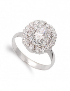 18K SORTIJA ORO BLANCO PIÑA...