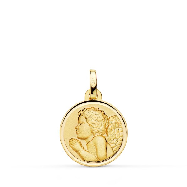 18K MEDALLA ORO AMARILLO ANGEL NIÑO...
