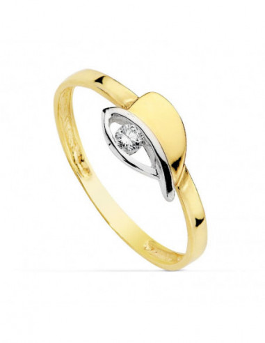 18K SORTIJA BICOLOR CIRCONITA