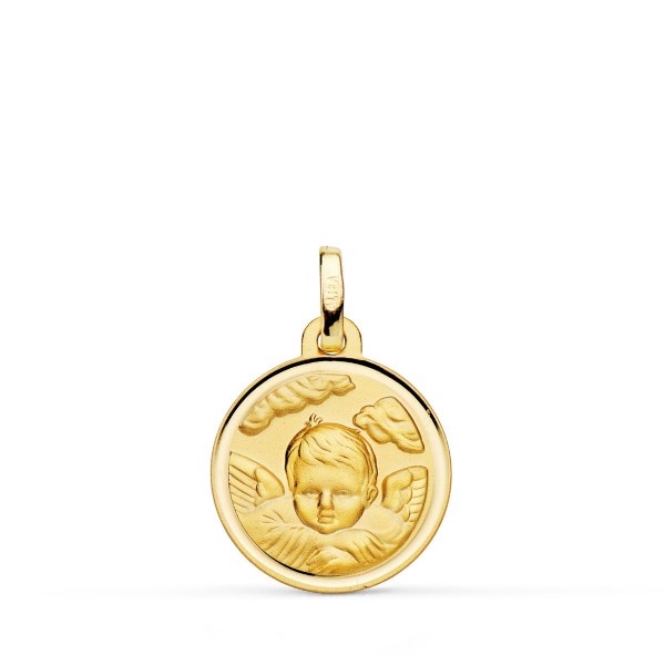 18K MEDALLA ORO AMARILLO ANGEL NIÑO...