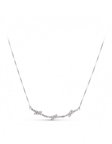 18K GARGANTILLA ORO BLANCO CIRCONITAS...