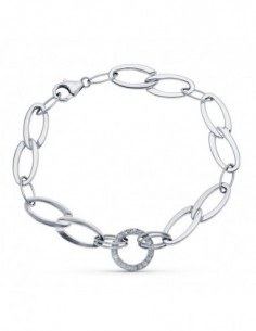 18K PULSERA ORO BLANCO 19 CM
