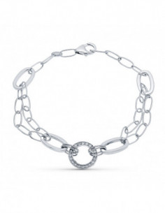 18K PULSERA ORO BLANCO 19 CM