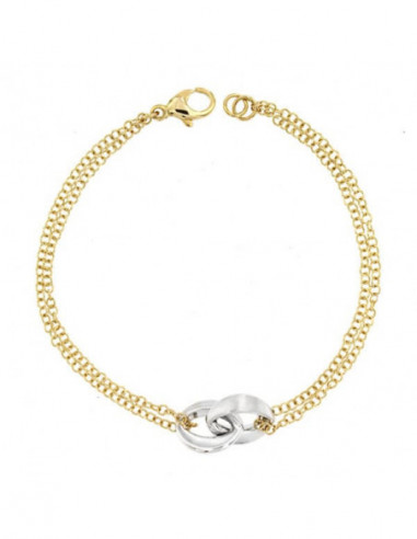 18K PULSERA BICOLOR 19.5 CM