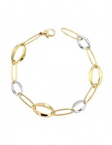18K PULSERA BICOLOR 19.5 CM