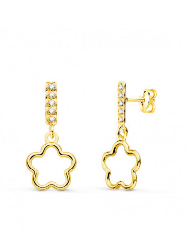 18K PENDIENTES ORO AMARILLO DOS...