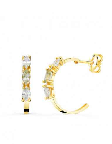 18K PENDIENTES ORO AMARILLO 1 2 ARO...