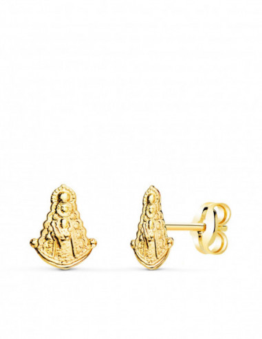 18K PENDIENTES ORO AMARILLO VIRGEN...